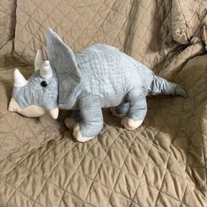 Toms Toys International Large Gray Triceratops Dinosaur Plush 24"